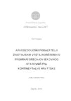 prikaz prve stranice dokumenta ARHEOZOOLOŠKI POKAZATELJI  ŽIVOTINJSKIH VRSTA KORIŠTENIH U  PREHRANI SREDNJOVJEKOVNOG  STANOVNIŠTVA  KONTINENTALNE HRVATSKE