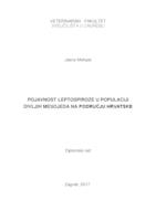prikaz prve stranice dokumenta Pojavnost leptospiroze u populaciji divljih mesojeda na području Hrvatske