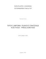 prikaz prve stranice dokumenta Tipovi limfoma i njihovo značenje kod pasa - pregledni rad